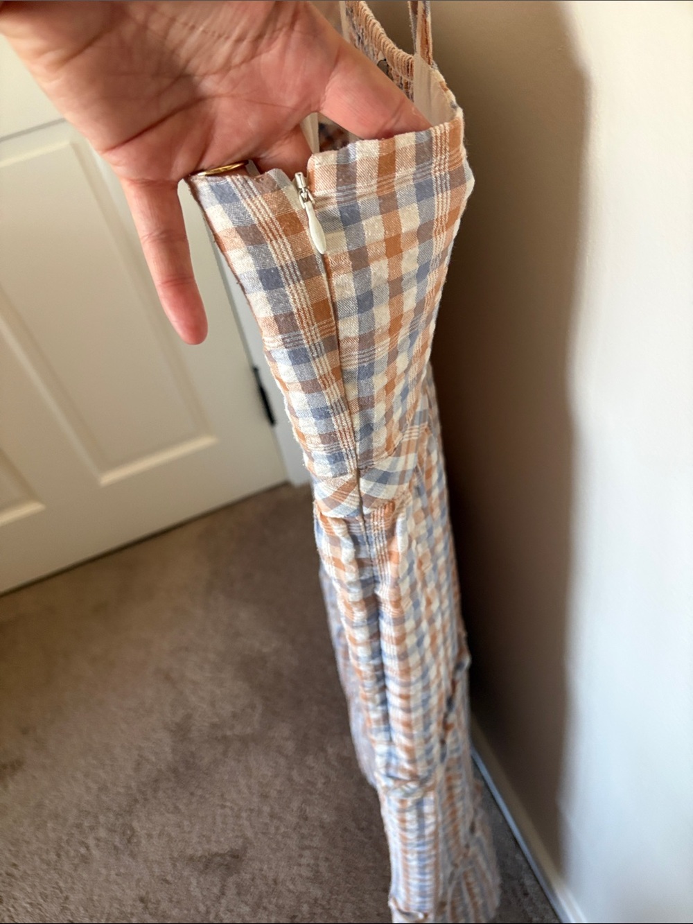 Madewell Tiered Gingham Dress - Picture 4 of 9